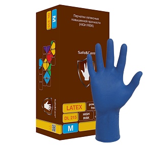 «Safe&Care»® высокопрочные латексные перчатки   High Risk двукратного хлорирования DL купить в интернет-магазине «АРК СНАБ»